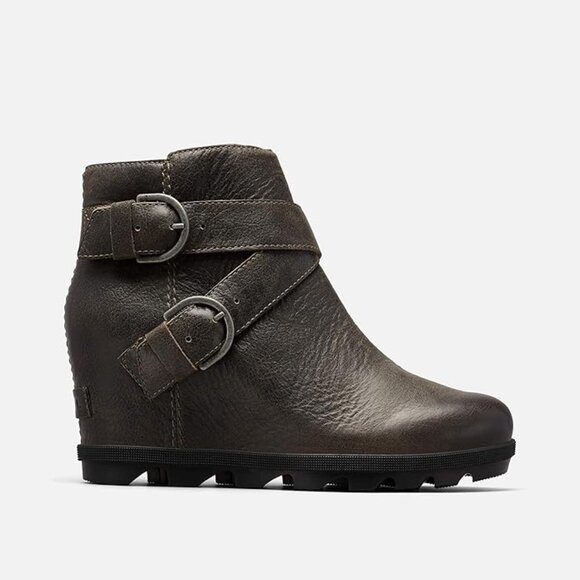 Sorel Women's Joan of Arctic Wedge II Buckle Boot Light Rain Waterproof - Quarry - Picture 3 of 12